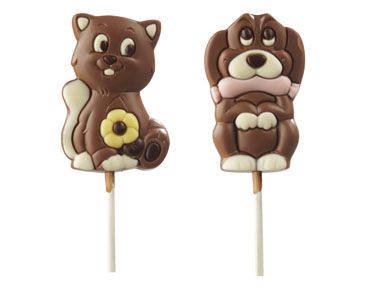 Chocolate Cat Or Dog Lollipops 35g