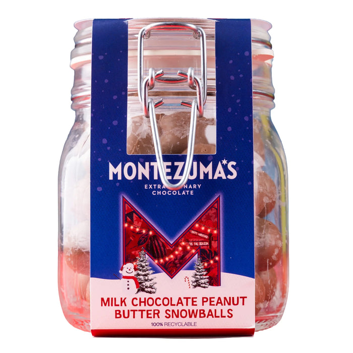 Montezumas Milk Chocolate Peanut Butter Snowball Jar 450g