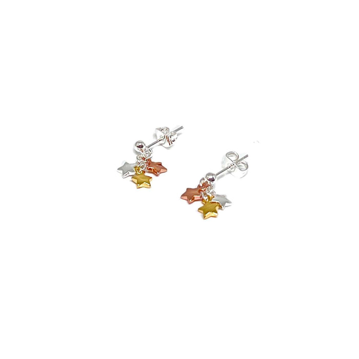Clementine Mimi Star Earrings - Gold, Rose Gold and Silver Star Charm