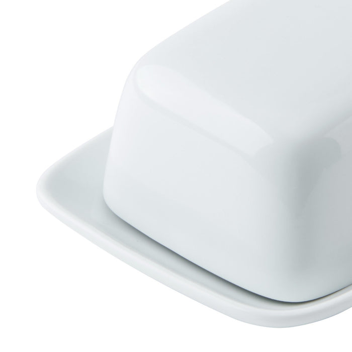 Mikasa Chalk White Porcelain Butter Dish