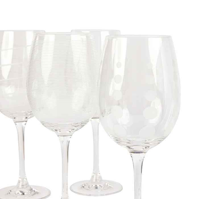 Mikasa Cheers Set Of 4 White Wine Glasses