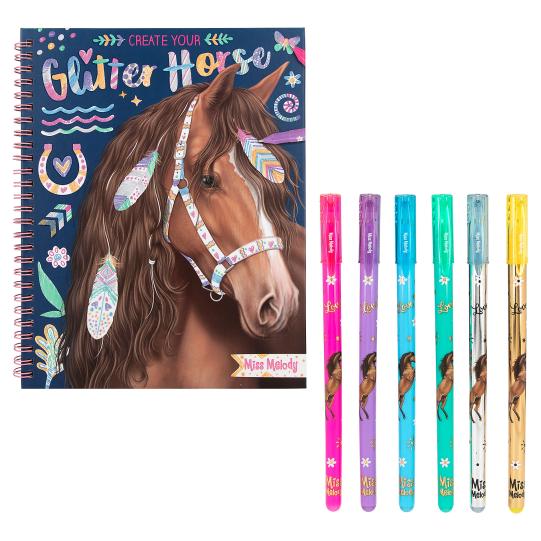 Miss Melody Create Your Horses Glitter Colouring Book