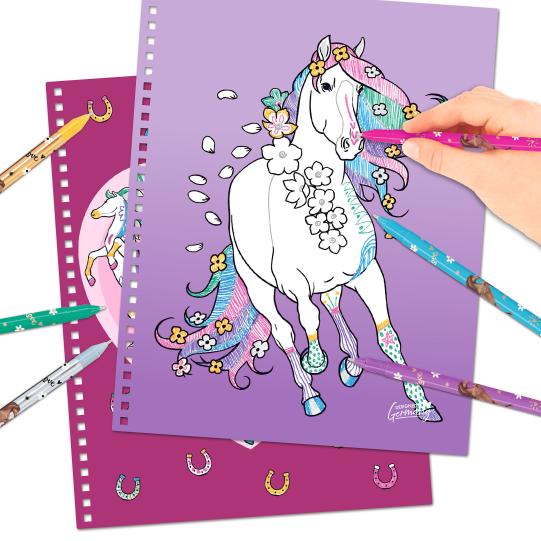 Miss Melody Create Your Horses Glitter Colouring Book