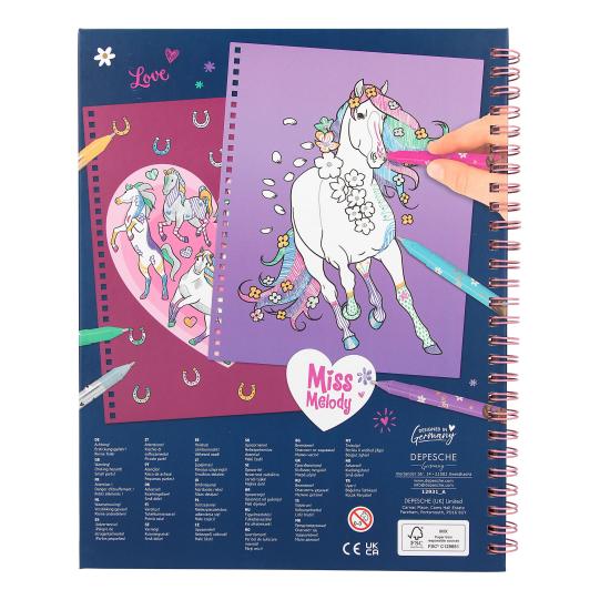 Miss Melody Create Your Horses Glitter Colouring Book