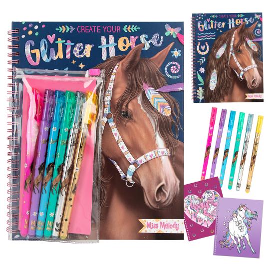 Miss Melody Create Your Horses Glitter Colouring Book