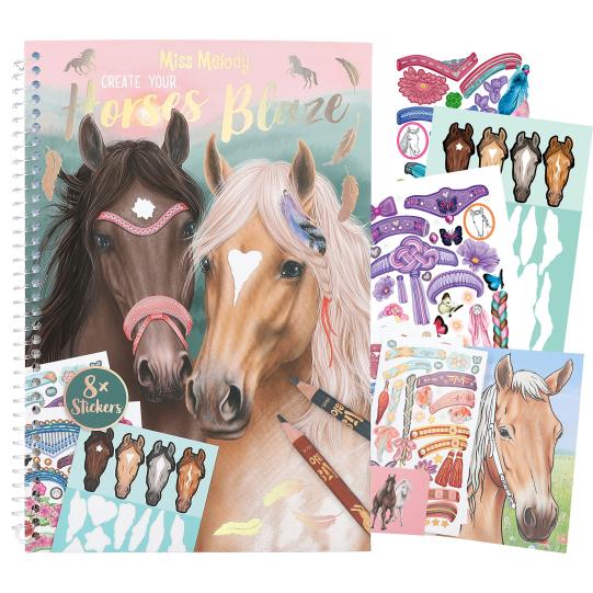 Miss Melody Create Your Horses Blaze  Colouring Book