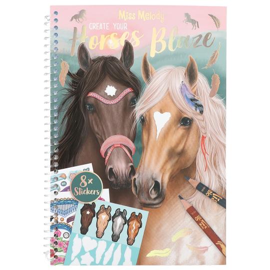 Miss Melody Create Your Horses Blaze  Colouring Book