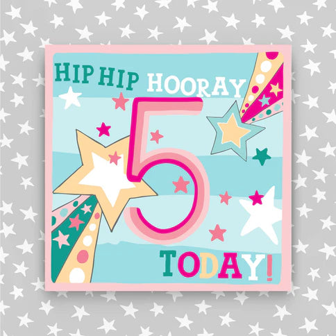 Molly Mae 'Hip Hip Hooray 5 Today' Girls Card