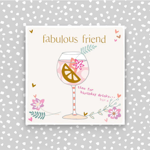 Molly Mae 'Fabulous Friend Time For A Drink' Birthday Card