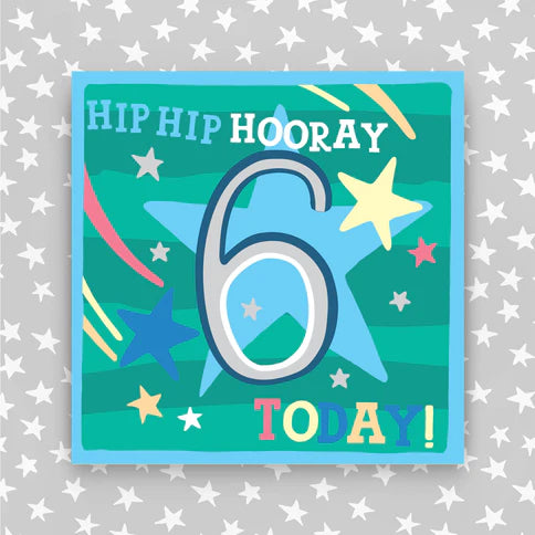 Molly Mae 'Hip Hip Hooray 6 Today' Boys Card