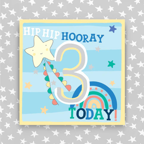 Molly Mae 'Hip Hip Hooray 3 Today' Boys Card