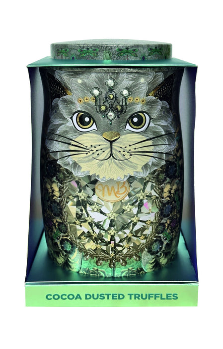 Monty Bojangles Diamond Snow Cat Tin Of Assorted Dusted Truffles