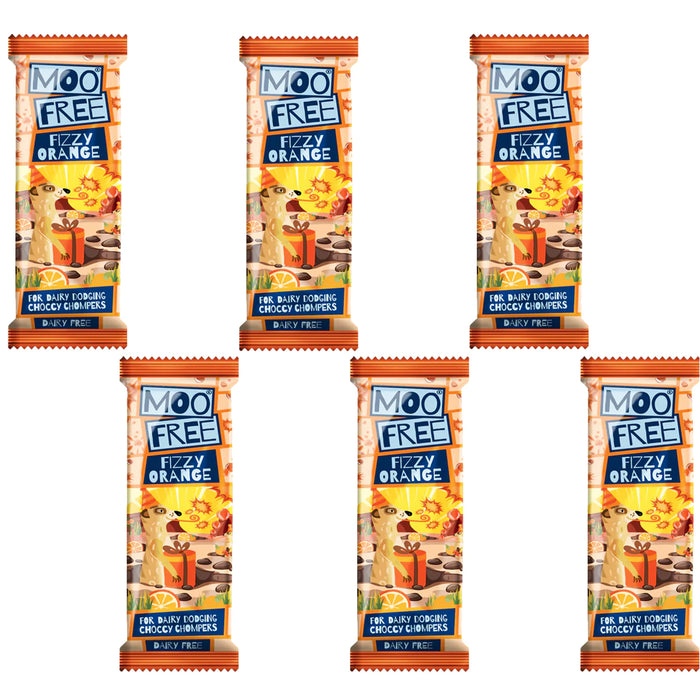 Moo Free Dairy Free & Vegan Fizzy Orange Chocolate Mini Bar