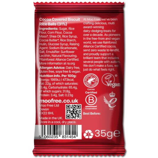 Moo Free Dairy Free & Vegan Moofreesas Choccy Rocks