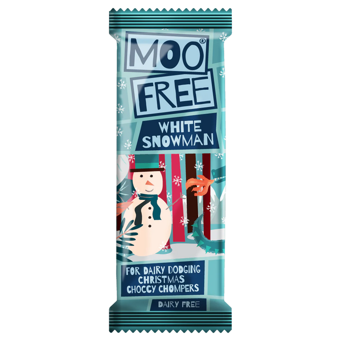 Moo Free White Chocolate Snowman Bar