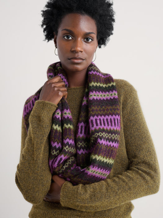 Seasalt Women's Morning Cliff Snood In Modernist Grape Oak Mix