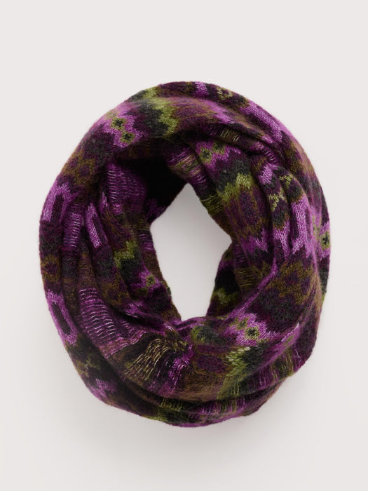 Seasalt Women's Morning Cliff Snood In Modernist Grape Oak Mix