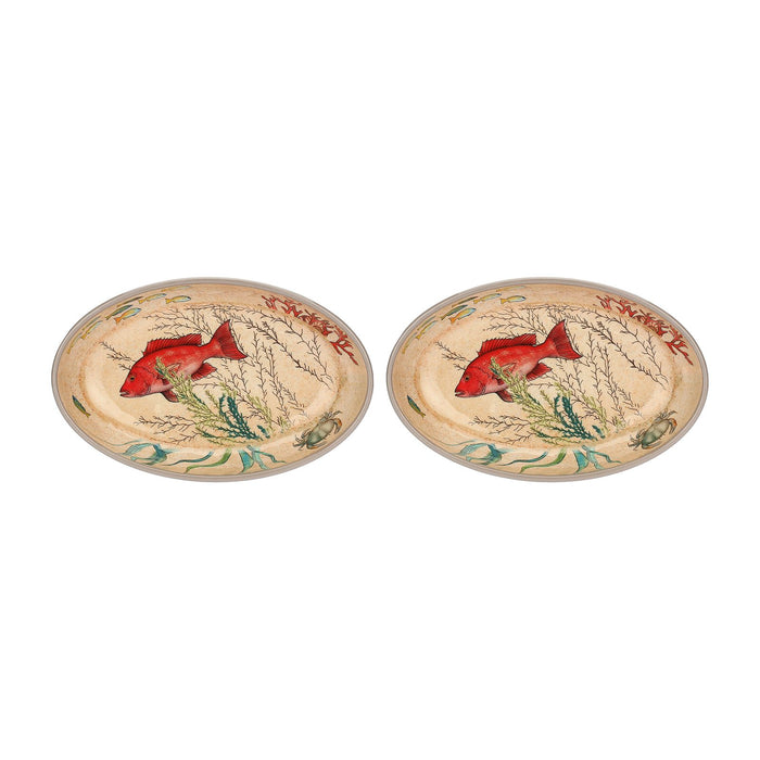 Sea Life Set 2 Oval Plates 24 x 15cm