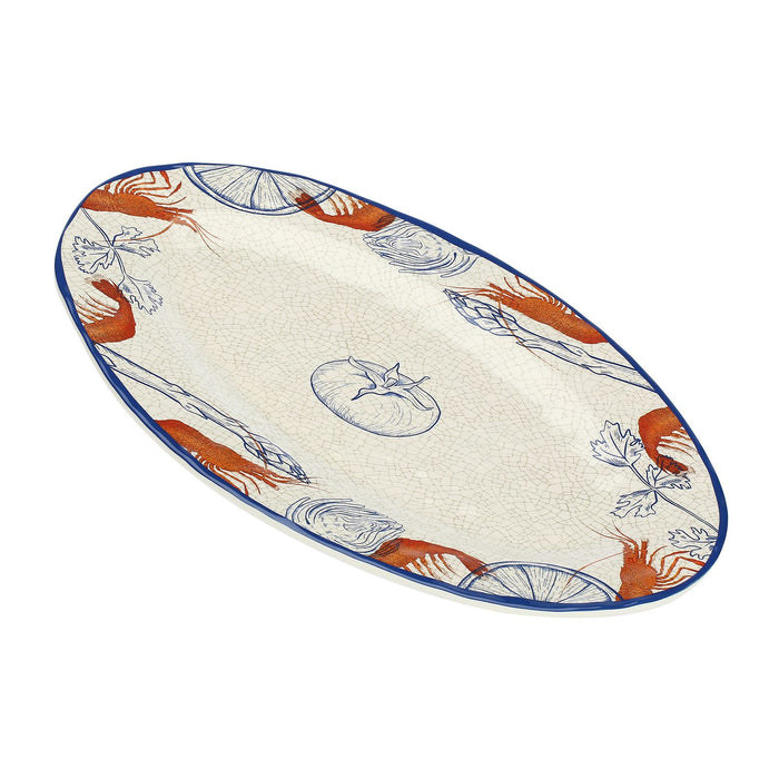 Ocean Life Oval Tray 45x30cm