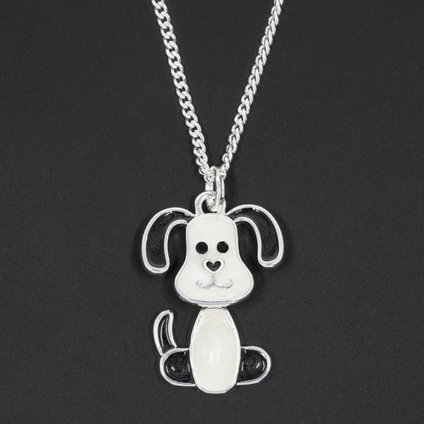 Equilibrium Cute Dog Silver Plated Necklace