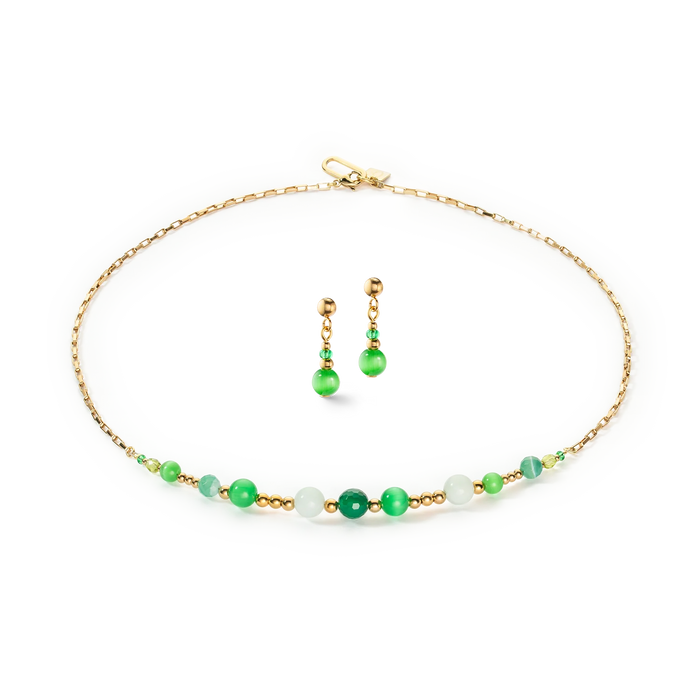 Coeur De Lion Candy Spheres Green Necklace