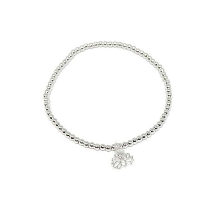 Clementine Nela Lotus Bracelet - Silver