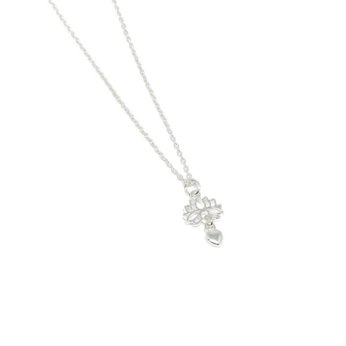 Clementine Nela Lotus Necklace - Silver