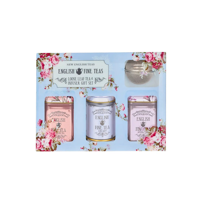 New English Teas Vintage Floral Loose Tea & Infuser Gift Set