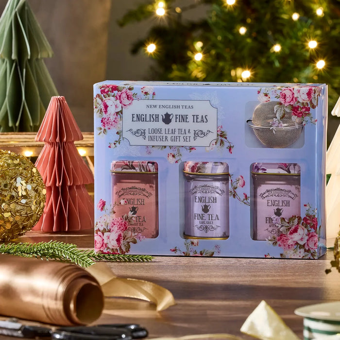 New English Teas Vintage Floral Loose Tea & Infuser Gift Set