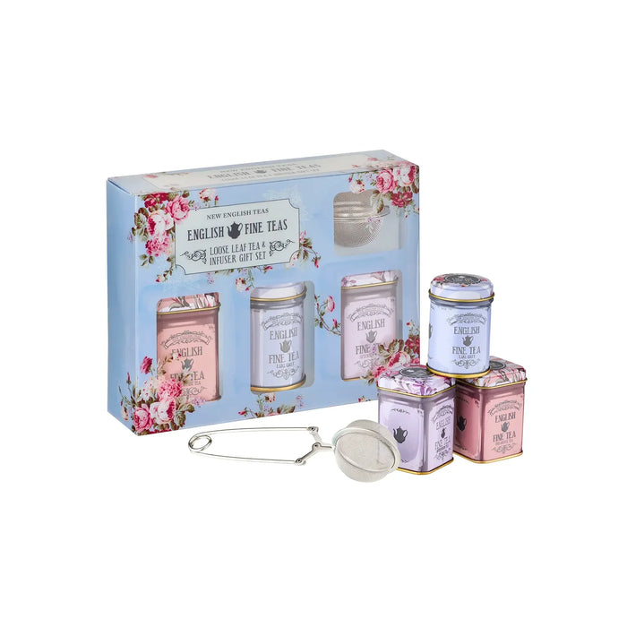 New English Teas Vintage Floral Loose Tea & Infuser Gift Set