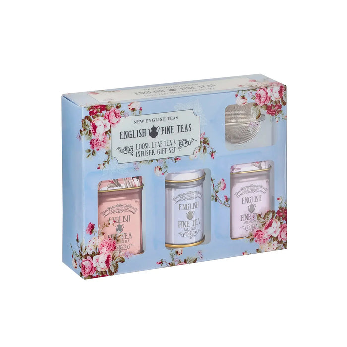 New English Teas Vintage Floral Loose Tea & Infuser Gift Set