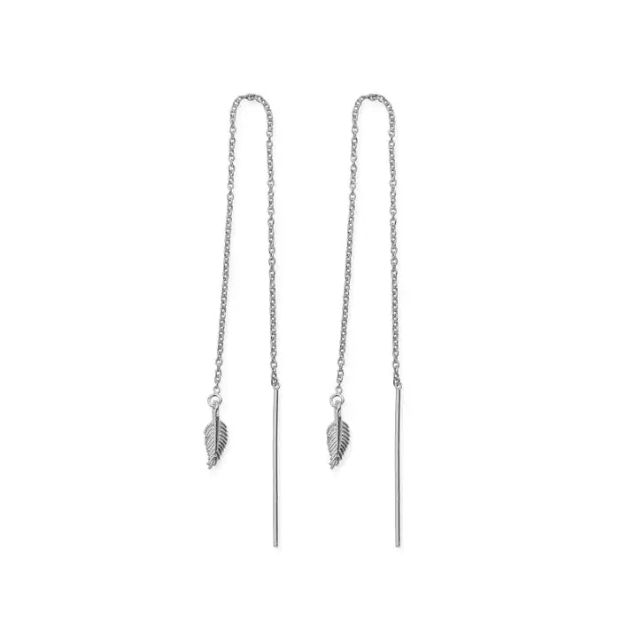 ChloBo Feather Of Courage Pull Through Earrings