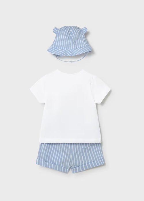 Mayoral Layette Boys Nautic Short & Hat Set