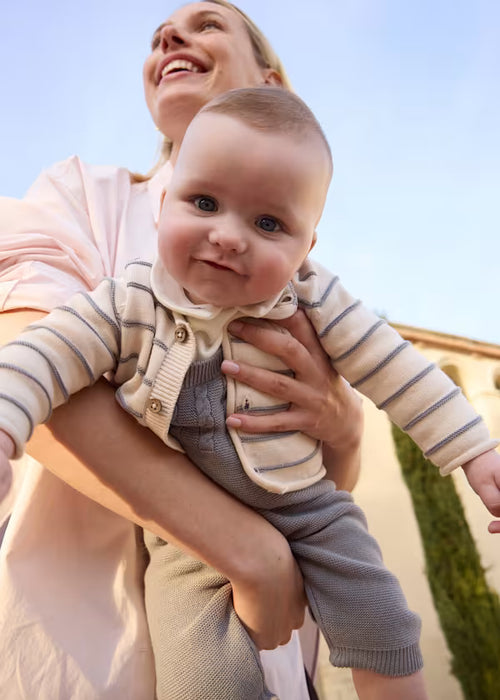 Mayoral Boys Knit Dungaree Set In Ash