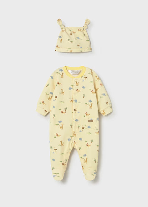 Mayoral Layette Boy Long Sunny Onesie With Hat