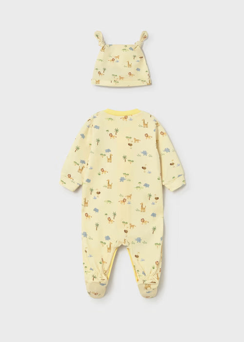 Mayoral Layette Boy Long Sunny Onesie With Hat