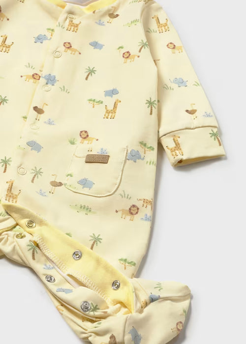 Mayoral Layette Boy Long Sunny Onesie With Hat