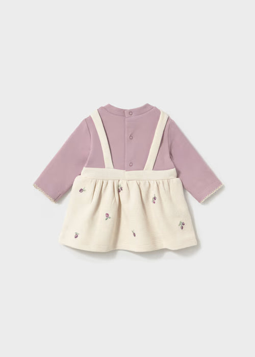 Mayoral Girls Dungaree Skirt In Mauve