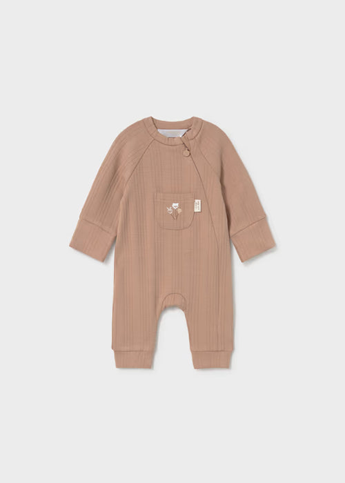 Mayoral Boys Cord Romper In Cinnamon