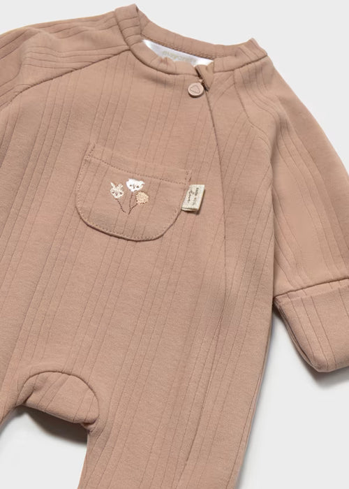 Mayoral Boys Cord Romper In Cinnamon