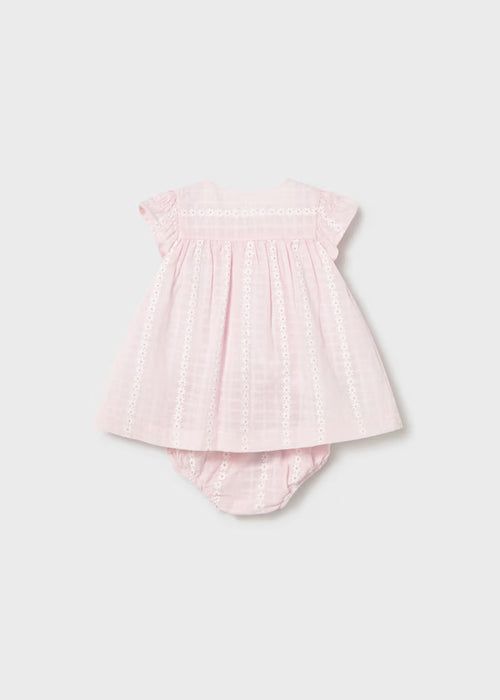 Mayoral Layette Girl Baby Rose Chiffon Dress