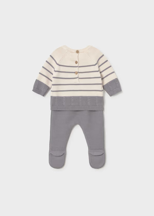 Mayoral Boys Knit Leg Warmer Set In Ash