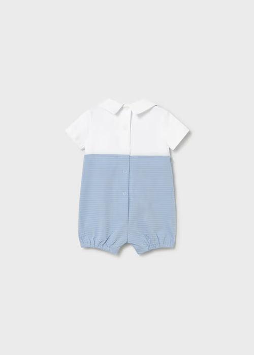Mayoral Layette Boy Dungaree And Polo Shirt Set
