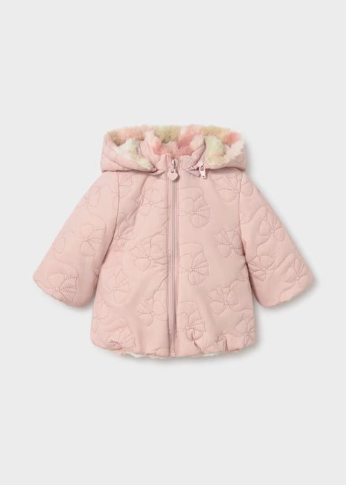 Mayoral Girls Reversible Coat In Nude
