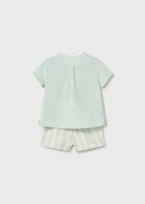 Mayoral Layette Boys Aqua Flat Short Set