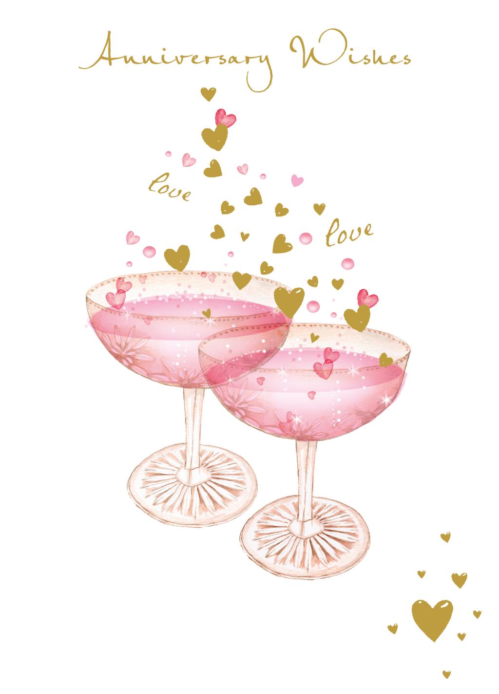 Nigel Quiney First Anniversary Card - Elegant Floral And
