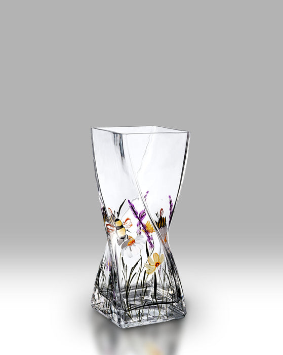 Nobile Glassware Bees & Blooms Twist Vase