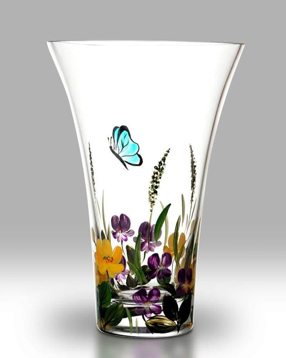 Nobile Glassware Dancing Butterfly Flared Round Vase
