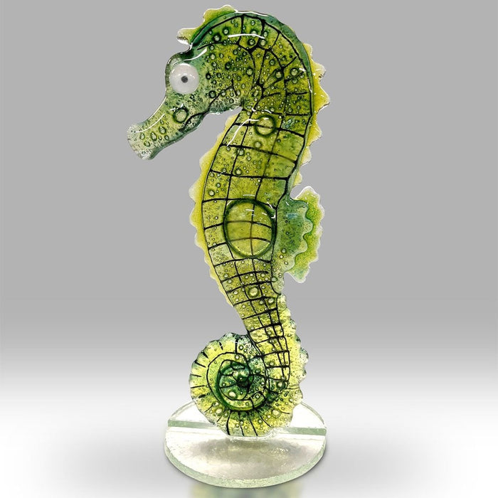 Nobile Glassware Seahorse Glass Ornament Green