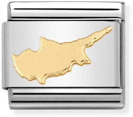 Nomination Classic Gold Relief Travel Cyprus Island Charm